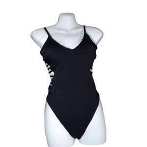 PINK black cut-out swim suit M